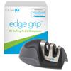 KitchenIQ 50009 Edge Grip 2-Stage Knife Sharpener, Black, Coarse & Fine Sharpeners, Compact for Easy Storage, Stable Non-Slip Base, Soft Grip Rubber Handle, Straight & Serrated Knives view 1
