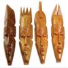 7" Miniature Mahogany Mask From Senegal view 2