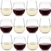 Libbey Stemless 12-Piece Wine Glass Party Set for Red and White Wines view 1