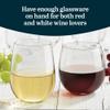 Libbey Stemless 12-Piece Wine Glass Party Set for Red and White Wines view 2