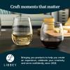 Libbey Stemless 12-Piece Wine Glass Party Set for Red and White Wines view 4