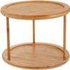 Lipper International 8302 Bamboo Wood 2-Tier 10" Kitchen Turntable view 2