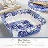Spode Blue Italian Square Dish | 10 Inch Baking Dish for Serving Lasagna, Casserole, and Vegetables | Made from Fine Porcelain | Microwave and Dishwasher Safe view 2
