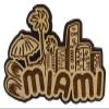 Miami Wood Engraved Fridge Magnet Souvenir Gift view 1