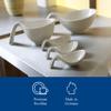 Villeroy & Boch Flow Salad Bowl with Handle, 20.25 oz, Premium Porcelain, White view 4