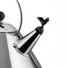 Alessi 9093 B - Design Kettle with Handle and Bird-Shaped Whistle, Stainless Steel and PA, Black view 2