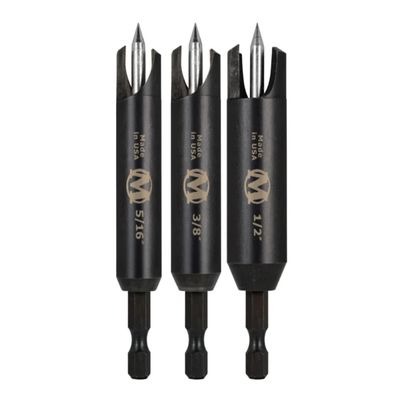 Montana Heavy Duty Self Center Plug Cutter, 3/8 with 1/4" Hex Shank