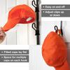 Perfect Curve CapRack | Over-The-Door Hat Organizer for Baseball Caps | 2 Straps, Holds 18-36 Adjustable Caps | Black view 3