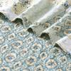 All American Collection New Reversible 3pc Floral Printed Patchwork Blue/Green Bedspread/Quilt Set Matching Curtains Available (King/Cal King Size) view 4