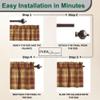 Park Designs Farmhouse Kitchen Valances for Windows - Red Saffron | Fall Decor Window Valance Curtains | Plaid Curtain Valances for Windows | Ideal for BOHO Living Rooms & Bathrooms | 72" x 14" view 4