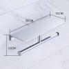 Sanliv Heavy-Duty Double Toilet Paper Holder, Polished Chrome Dual Roll Toilet Tissue Holder with Phone Shelf | Solid Brass, Wall-Mount | Home & Commercial Bathroom view 4