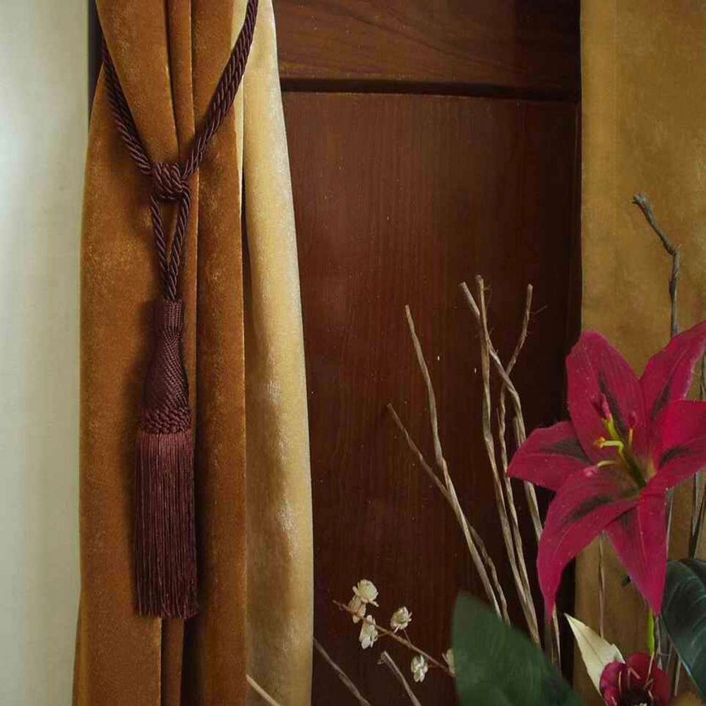 Pair - Brown Decorative Handmade Tiebacks/Tassel/Curtain Holdback