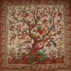 India Arts Tree of Life Tapestry Cotton Bedspread 108" x 88" Full-Queen Beige view 1