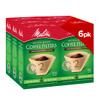 Melitta #2 Cone Coffee Filters, Natural Brown, 100 Count (Pack Of 6), 600 Total Filters - Fits all 2-6 Cup Cone Coffee Makers and 1-cup Pour-Over Brewers, Compostable, Tear-Resistant, Made in USA view 1
