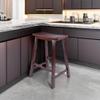 Winsome Satori Saddle Seat Counter Stool, for Kitchen, 24", Walnut view 2