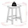 Winsome Satori Saddle Seat Counter Stool, for Kitchen, 24", Walnut view 3