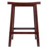 Winsome Satori Saddle Seat Counter Stool, for Kitchen, 24", Walnut view 4