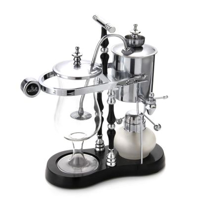 Diguo Belgian/Belgium Balance Siphon/Syphon Coffee Maker. Elegant Double Ridged Fulcrum with Tee handle