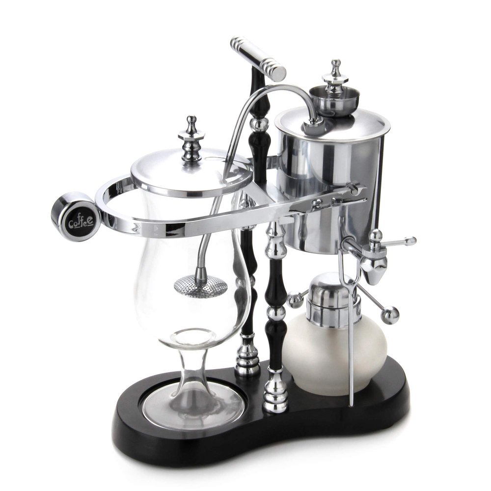 Diguo Belgian/Belgium Balance Siphon/Syphon Coffee Maker. Elegant Double Ridged Fulcrum with Tee handle