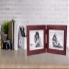 Malden Double Horizontal 4x6 Picture Frame - Wide Real Wood Molding, Real Glass - Dark Walnut view 4