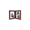 Malden Double Vertical 5x7 Picture Frame - Wide Real Wood Molding, Real Glass - Dark Walnut view 1
