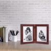 Malden Double Vertical 5x7 Picture Frame - Wide Real Wood Molding, Real Glass - Dark Walnut view 2