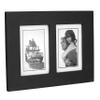 Malden Double 2x3 Picture Frame - Wide Real Wood Molding, Real Glass - Black view 2