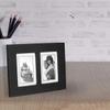Malden Double 2x3 Picture Frame - Wide Real Wood Molding, Real Glass - Black view 4