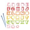 CuteZCute Bento Ham Cheese Carrot Cutter, Letters, 28-Piece view 1