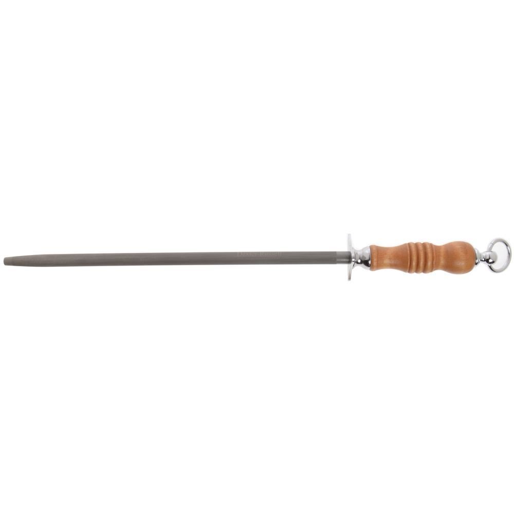 Dexter-Russell 14 Butcher Steel 1227-14, Heavy-Duty Magnetized Honing Rod for Razor-Sharp Edges, Medium Coarse Surface, Hardwood Handle, Made in the USA