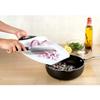 Dexas Chop & Scoop Cutting Board, 9.5 by 13 inches, White with Black Handle view 3