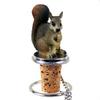 Conversation Concepts Squirrel Bottle Stopper for Wine bottles- pewter, Red view 1