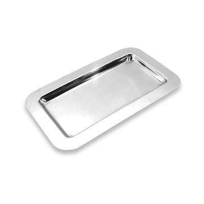 Frieling Silver Tray - 9.4 x 5.6 in Rectangular Polished Mirrored Finish - 18/10 Mirrored Stainless Steel Metal Serving Tray for Coffee, Tea & Desserts