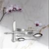 Oneida True Rose Dinner Forks, silver set of 4 view 4