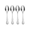 Oneida Silverware Set, True Rose Everyday Flatware Teaspoons Set, Service For 4, 18/0 Stainless Steel, 5.97 x 1.26-Inch, Dishwasher Safe, Mirror Finish, Utensils Set, Tea spoon (Silver, 4 Piece) view 1