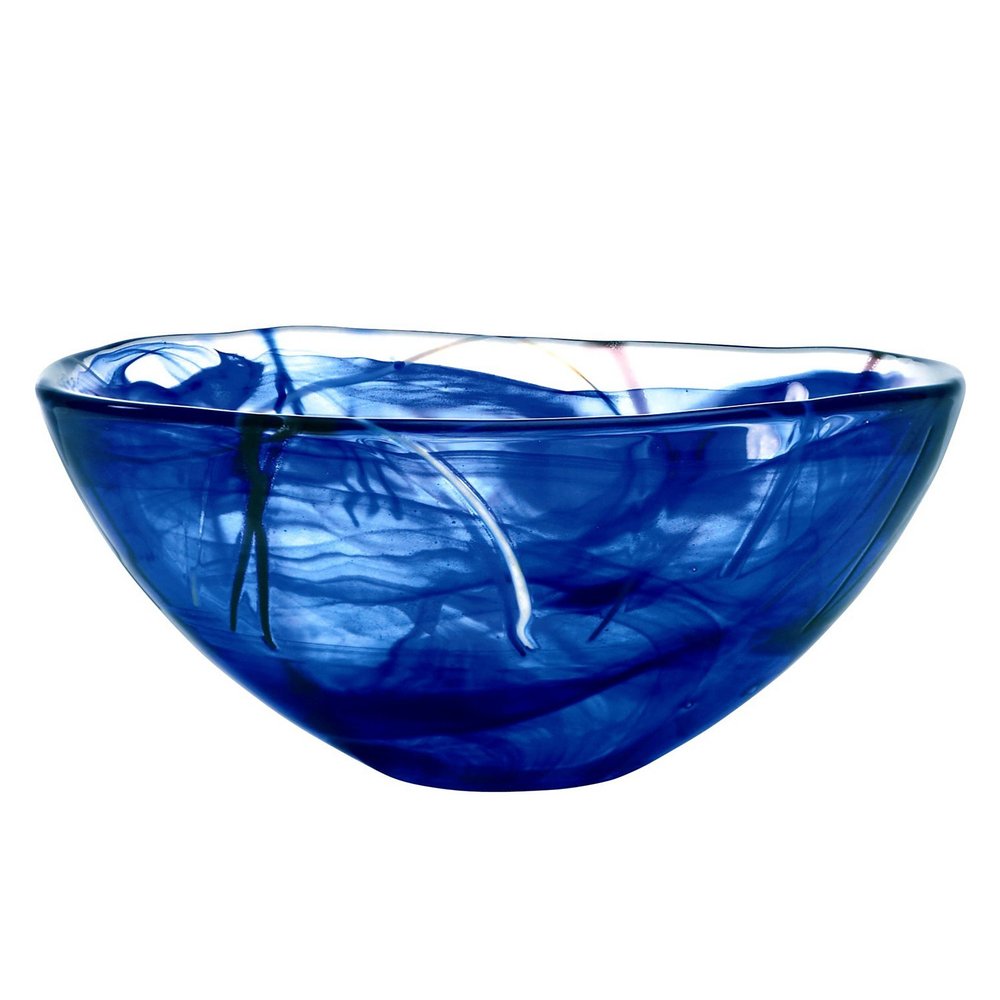 Kosta Boda Contrast Bowl, Blue, Medium