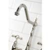 Kingston Brass KS1278AXBS Heritage Kitchen Faucet with Brass Sprayer, 8-3/4", Brushed Nickel view 3