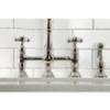 Kingston Brass KS1278AXBS Heritage Kitchen Faucet with Brass Sprayer, 8-3/4", Brushed Nickel view 4