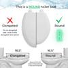 Centoco 220-001 Round Plastic Toilet Seat, Open Front with Cover, Heavy Duty Hinge, Regular Duty Residential or Light Weight Commercial Use, White view 2