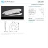 Centoco 220-001 Round Plastic Toilet Seat, Open Front with Cover, Heavy Duty Hinge, Regular Duty Residential or Light Weight Commercial Use, White view 3