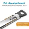 Polder Candy Thermometer, Stainless Steel Cooking Thermometer with Pot Clip, for Jam, Syrup, Jelly, Yogurt, and Deep Fry, 12" view 4