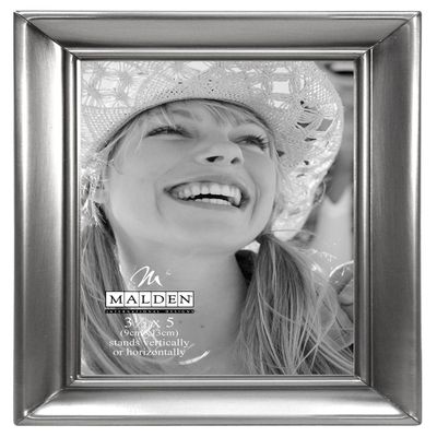 Malden International Designs Concourse Pewter Metal Picture Frame, 3.5x5, Silver - 192-35