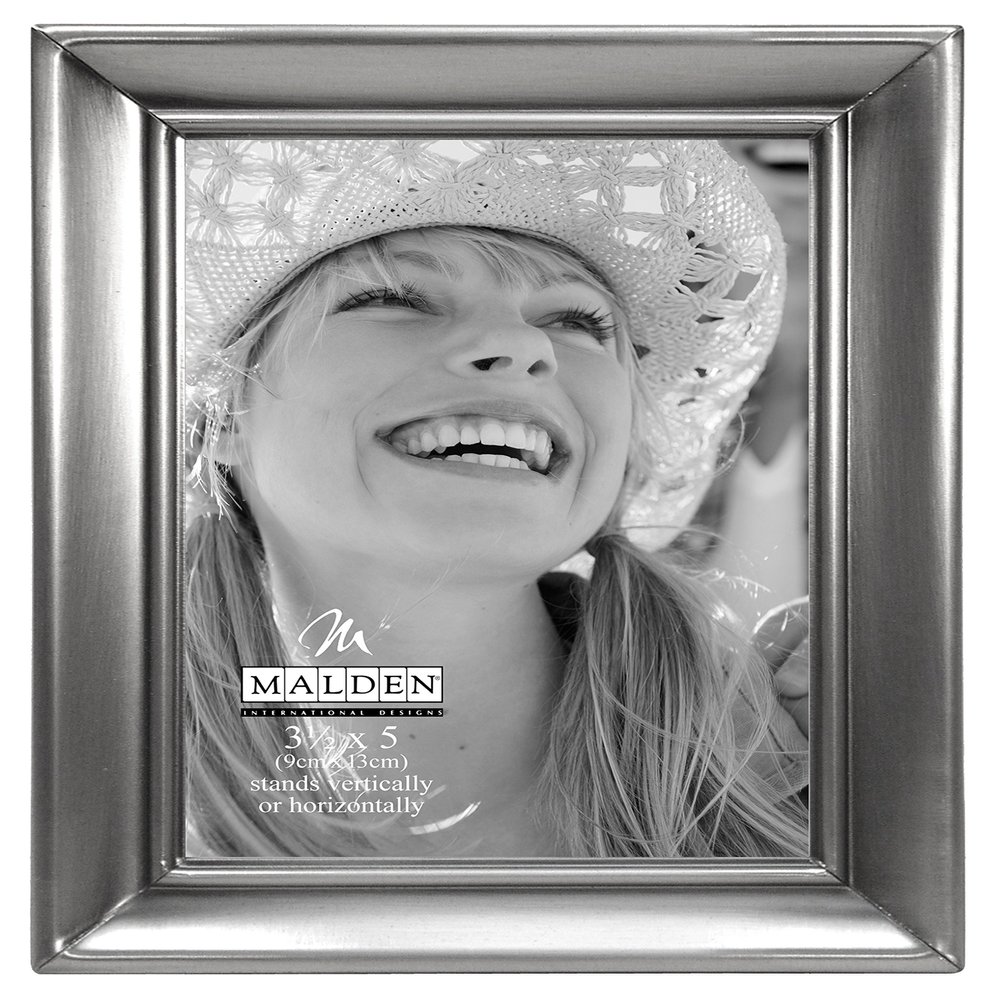 Malden International Designs Concourse Pewter Metal Picture Frame, 3.5x5, Silver - 192-35