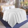 Tex Trend 100% Cotton Blankets Queen Size  Waffle Weave Versatile Cotton Blanket  Breathable and Soft for Spring Summer  Gift for Women, White, 90x90 Inches view 2
