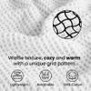 Tex Trend 100% Cotton Blankets Queen Size  Waffle Weave Versatile Cotton Blanket  Breathable and Soft for Spring Summer  Gift for Women, White, 90x90 Inches view 4