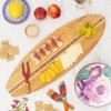 Totally Bamboo Surfboard Shaped Bamboo Wood Cutting Board and Charcuterie Serving Board, 23" x 7-1/2" view 2