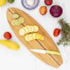 Totally Bamboo Surfboard Shaped Bamboo Wood Cutting Board and Charcuterie Serving Board, 23" x 7-1/2" view 4