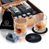 EMcollection Whiskey Glasses Set of 2 | Whisky Glass Sets | Whiskey Stones | Bourbon Glass | Gifts for Men & Women | Gifts for Him, Dad, Boss Male, Uncle view 1