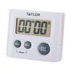 Taylor Digital Timer with 99 Minute 59 Second Display, Easy to Use, White Compact Design for Kitchen Cooking, Baking, and Timing Needs view 1