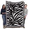 Pure Country Weavers Zebra Skin Blanket - Wildlife Gift Tapestry Throw Woven from Cotton - Made in The USA (72x54) view 1